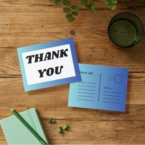 Set of 10 Thank You Post Cards